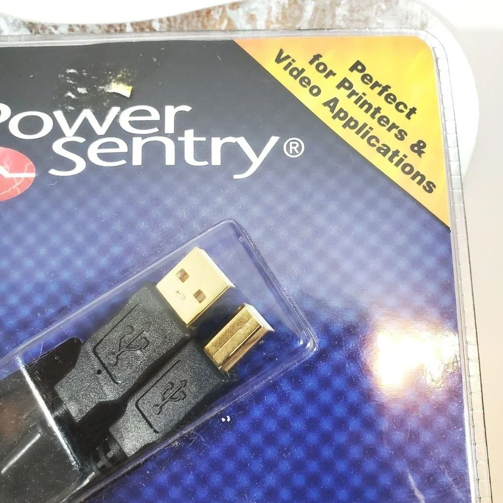 Power Sentry 3-pack USB Cables 24K Gold Plated Connectors Two-6′ & One-10′‎